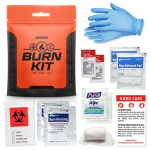 Go2 Kits Emergency Burn Kit in Compact First Aid All-Purpose Resealable Pack for Home, Office, Car & Travel (BK33-1)