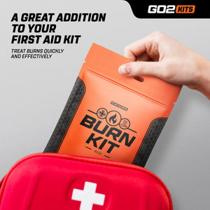 Go2 Kits Emergency Burn Kit in Compact First Aid All-Purpose Resealable Pack for Home, Office, Car & Travel (BK33-1)