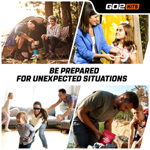 Go2 Kits First Aid Kit 2.0 USA Made 33 Piece Basic Plus (RX200-1)