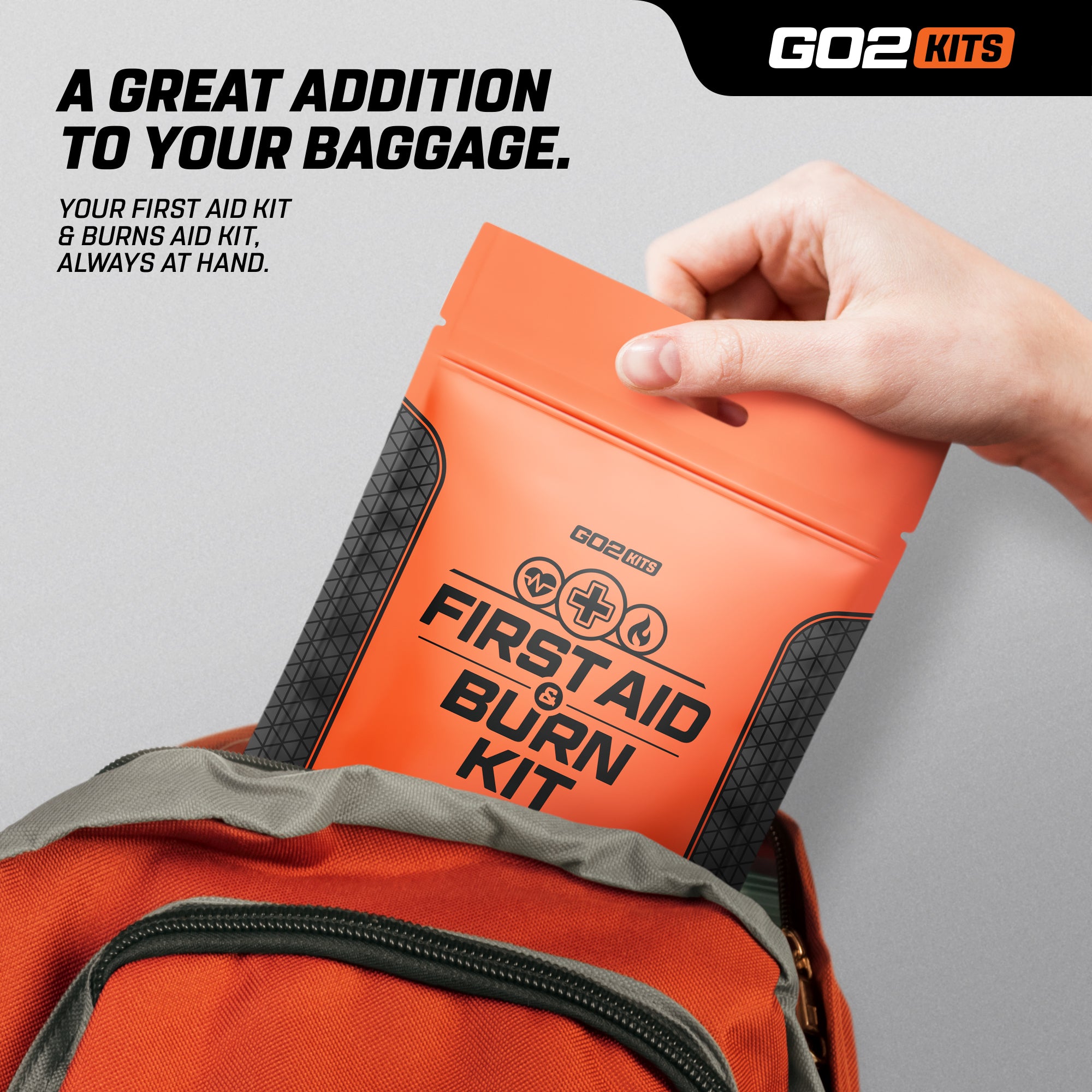 Go2Kits Advanced First Aid & Burn Kit, Portable First Aid Kit