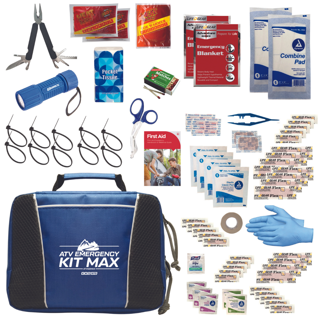 Go2 Kits ATV Adventure Kit Featuring Items for Safety, Warmth and Repair (ATV65MAX)