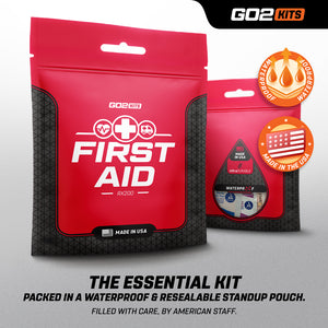 Go2 Kits First Aid Kit 2.0 USA Made 38 Piece Basic Plus (RX200)