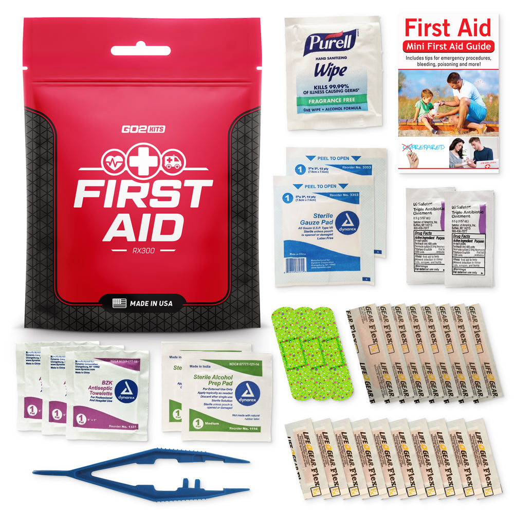 2 Pack Of CarePak First Aid Kit To Go 21pc Set Bandaids Portable