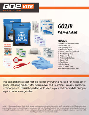 Pet First Aid Kit Basics Plus Tick Removal (GO2J9)