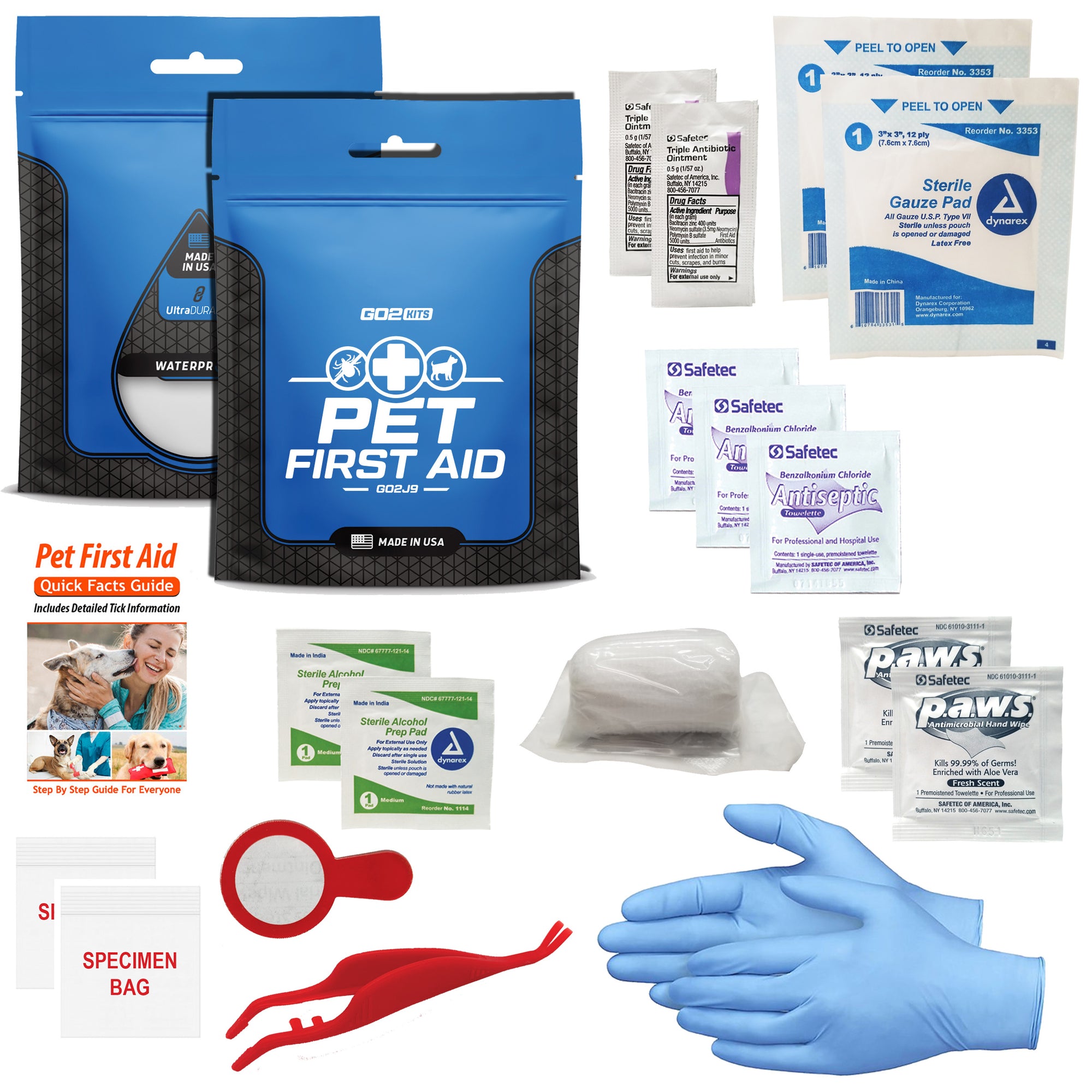 Pet First Aid Kit Basics Plus Tick Removal (GO2J9)